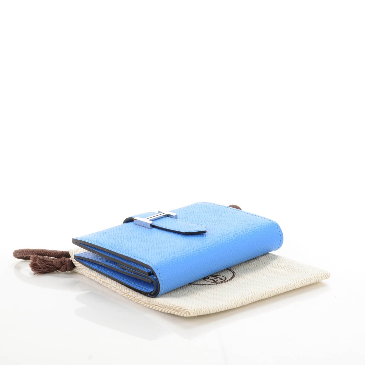 Hermes Epsom Mini Bearn Wallet Bleu Paradis 4 of 6