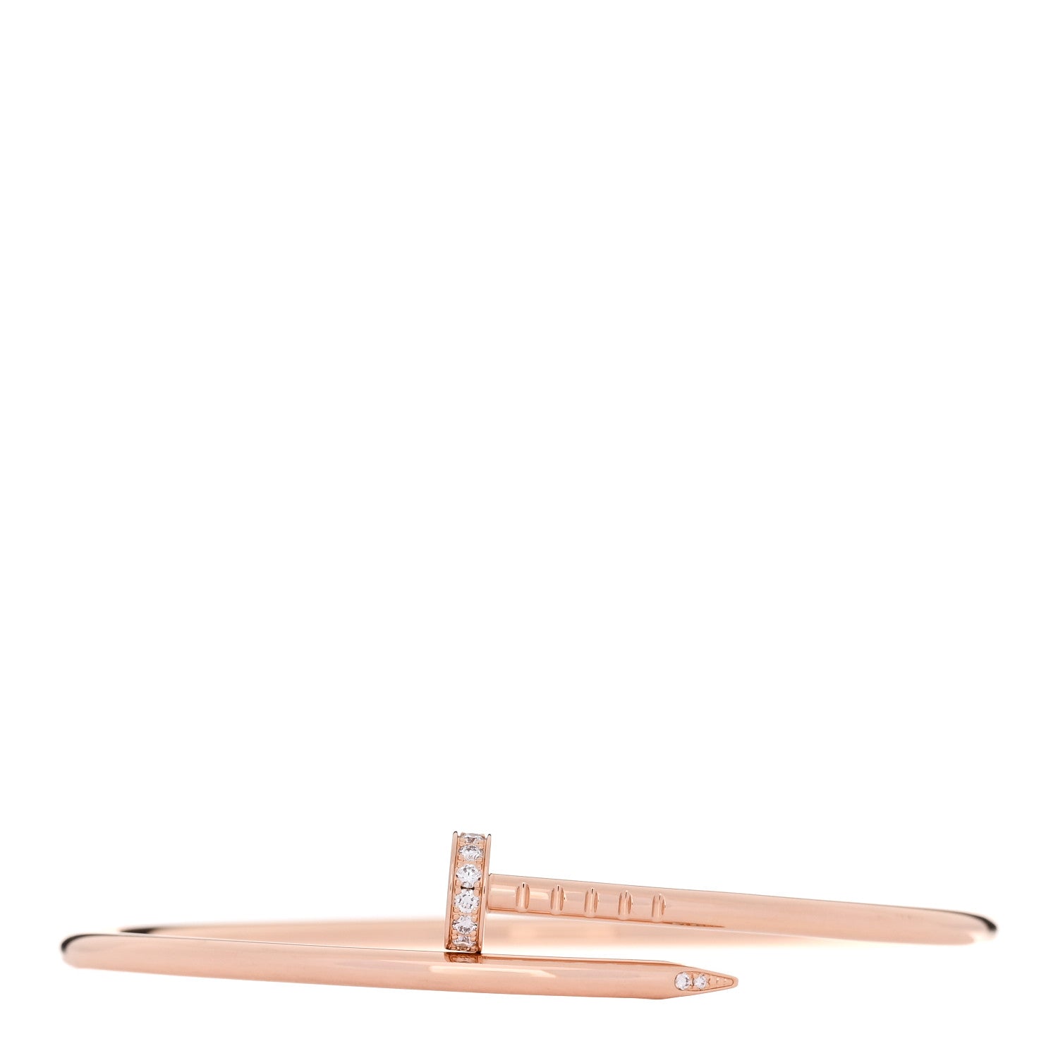 Cartier 18K Pink Gold Diamond Small Juste Un Clou Bracelet 16 1 of 5