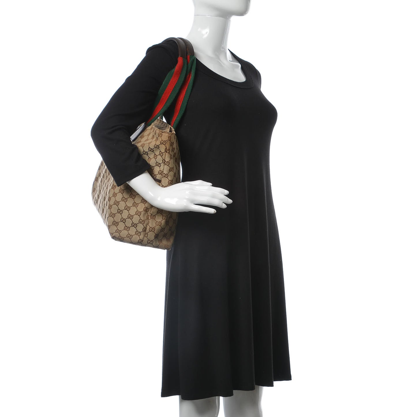 Monogram Web Large Diaper Tote Brown