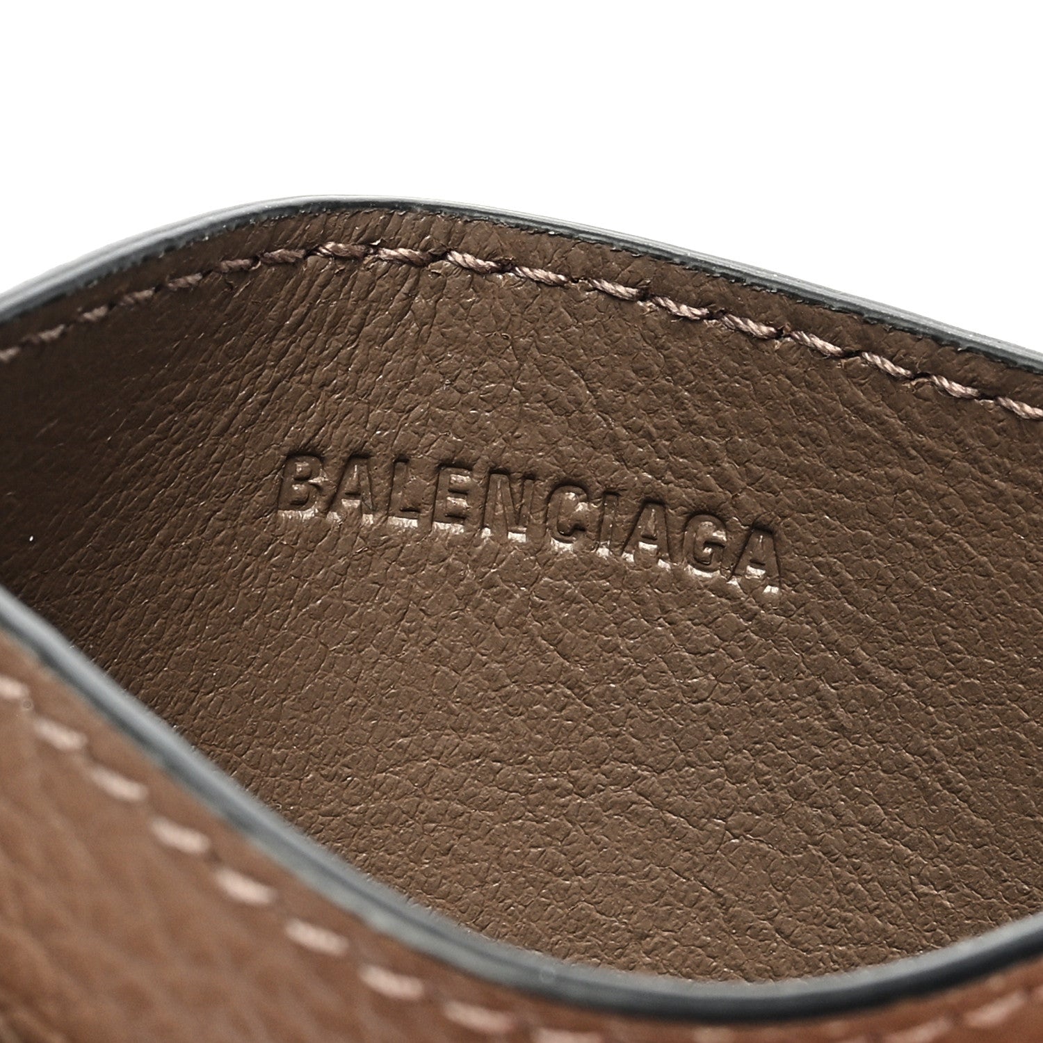 Balenciaga Grained Calfskin Neo Classic Silver Hardware Card Holder Mink Grey 6 of 6