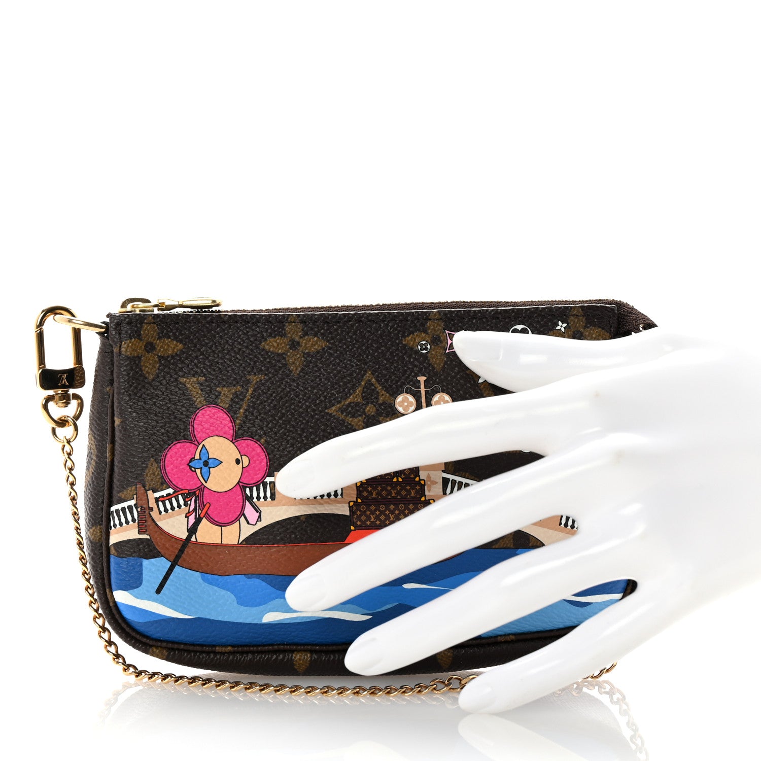 Louis Vuitton Monogram 2019 Christmas Animation Mini Venice Pochette Accessories Blue 2 of 8