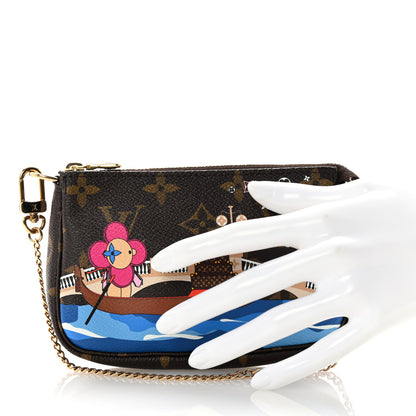 Louis Vuitton Monogram 2019 Christmas Animation Mini Venice Pochette Accessories Blue 2 of 8