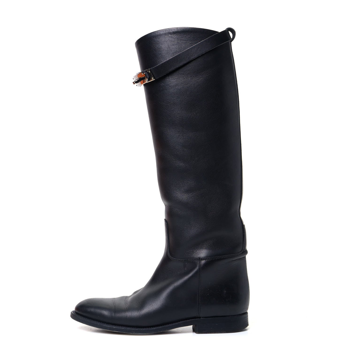 Hermes Box Kelly Jumping Boots 35 Black 1 of 9