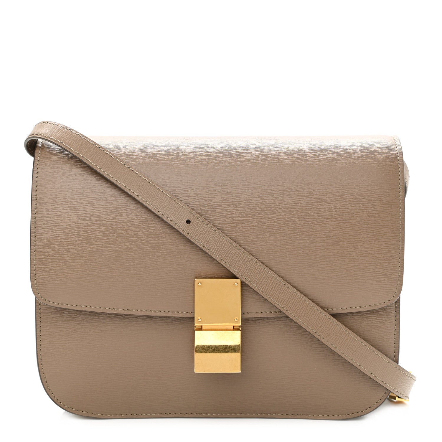 Celine Liege Calfskin Medium Classic Box Flap Bag Taupe 1 of 11