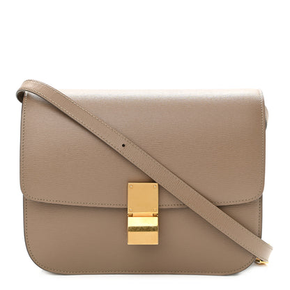 Celine Liege Calfskin Medium Classic Box Flap Bag Taupe 1 of 11