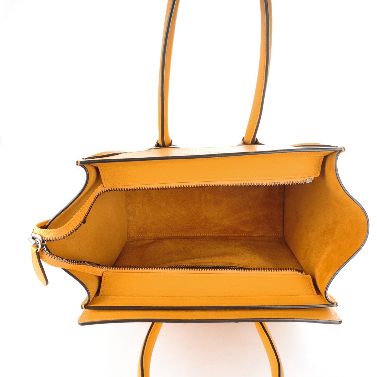 Drummed Calfskin Micro Luggage Ocre