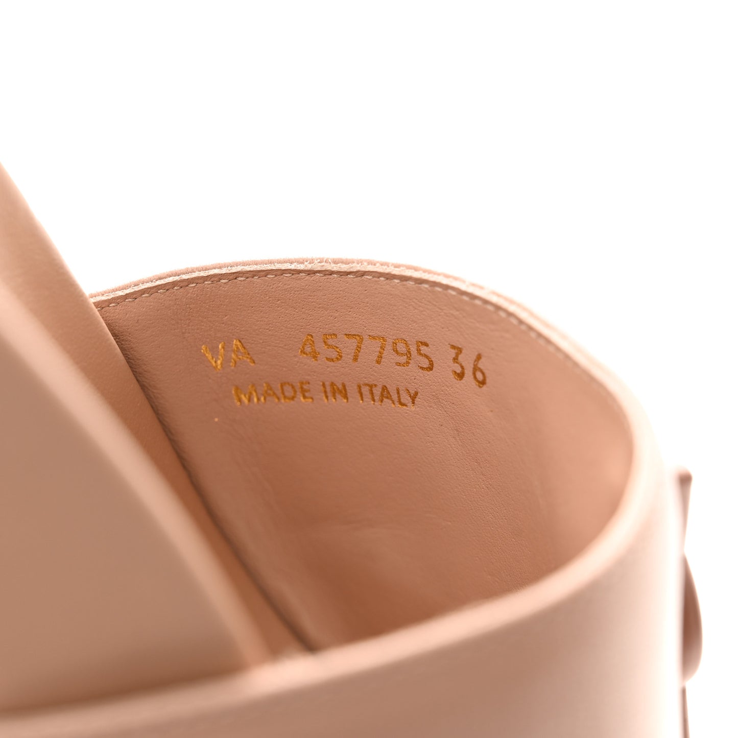 Lambskin Joan Slide Sandals 36 Nude