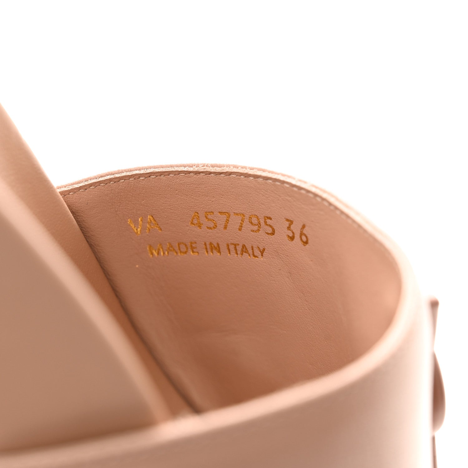 Saint Laurent Lambskin Joan Slide Sandals 36 Nude 7 of 9