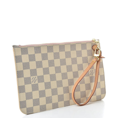 Louis Vuitton Damier Azur Neverfull MM GM Pochette Rose Ballerine 3 of 11