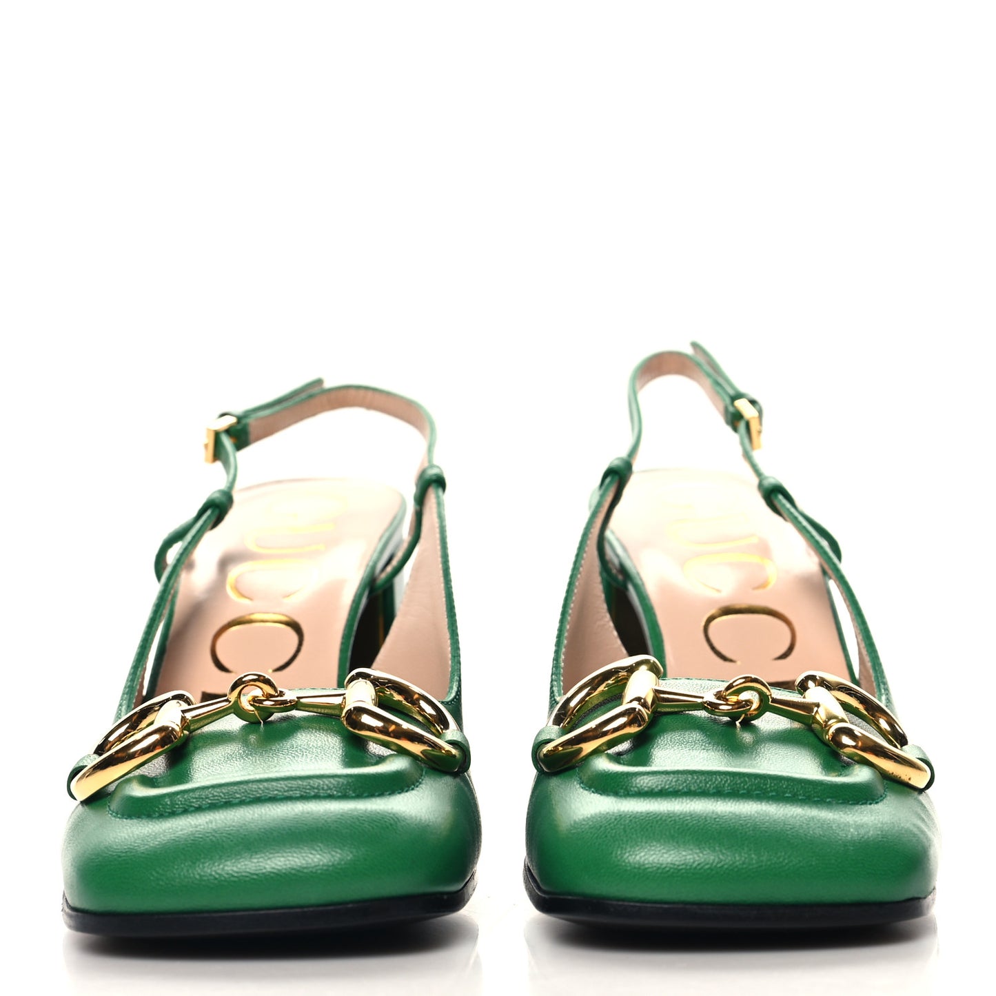 Malaga Kid Horsebit 75mm Slingback Pumps 36 New Shamarock