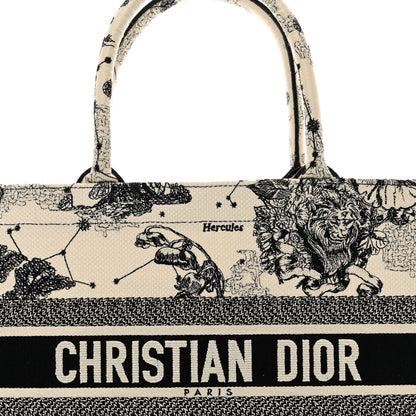 Christian Dior Canvas Zodiac Toile De Jouy Embroidered Medium Book Tote Latte 5 of 10