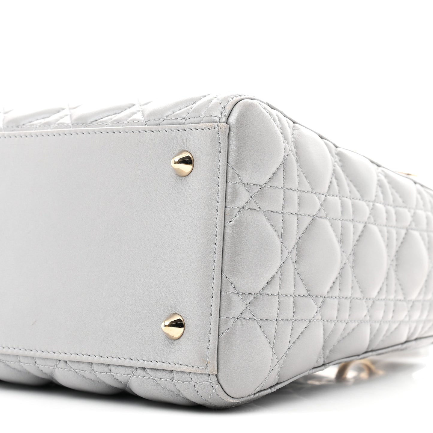 Lambskin Cannage Medium Lady Dior Grey