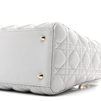 Christian Dior Lambskin Cannage Medium Lady Dior Grey 10 of 10