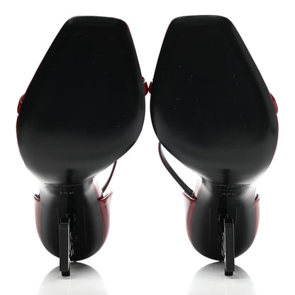 Saint Laurent Patent Opyum 110 Sandals 36.5 Hot Red 6 of 10