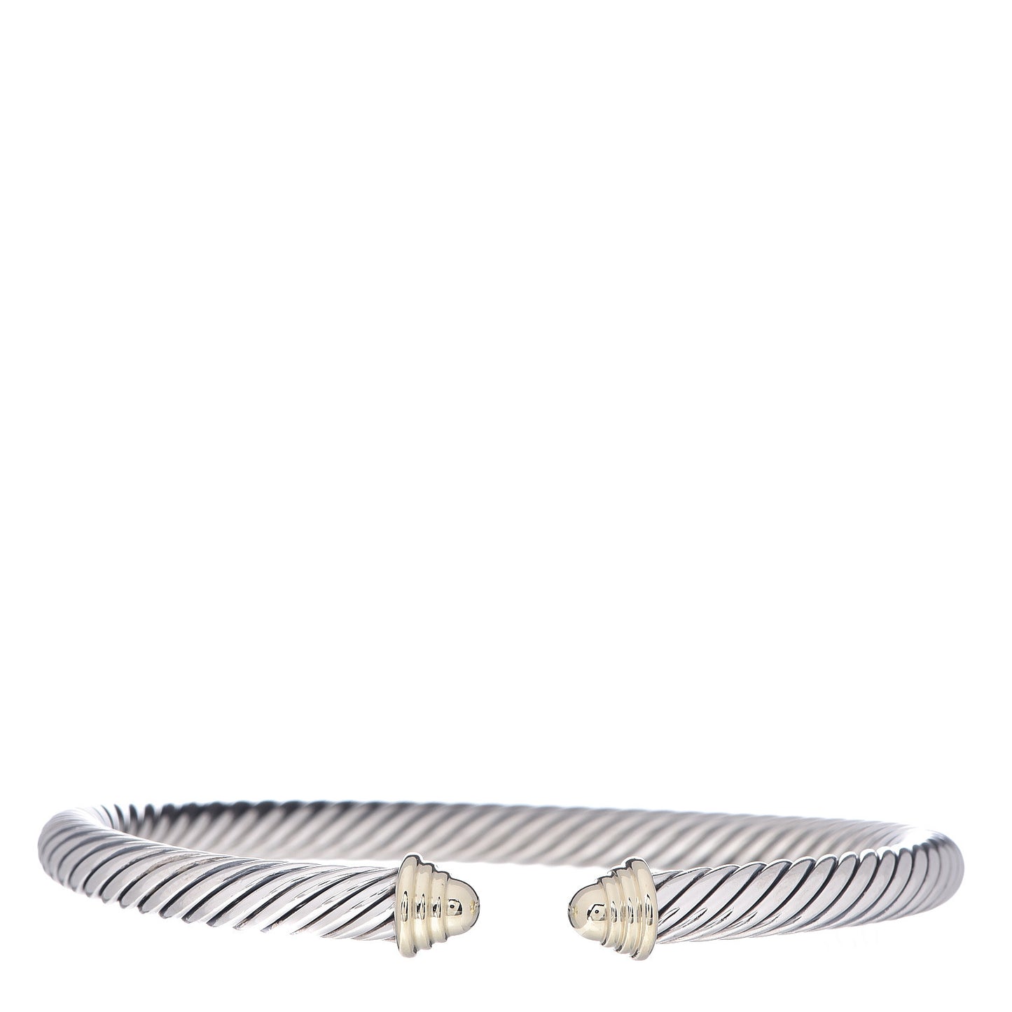 Sterling Silver 14K Yellow Gold 5mm Cable Classics Bracelet