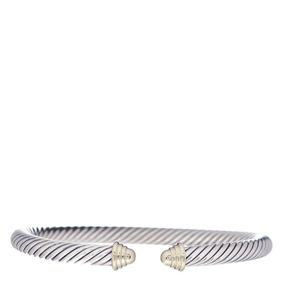 David Yurman Sterling Silver 14K Yellow Gold 5mm Cable Classics Bracelet 1 of 4