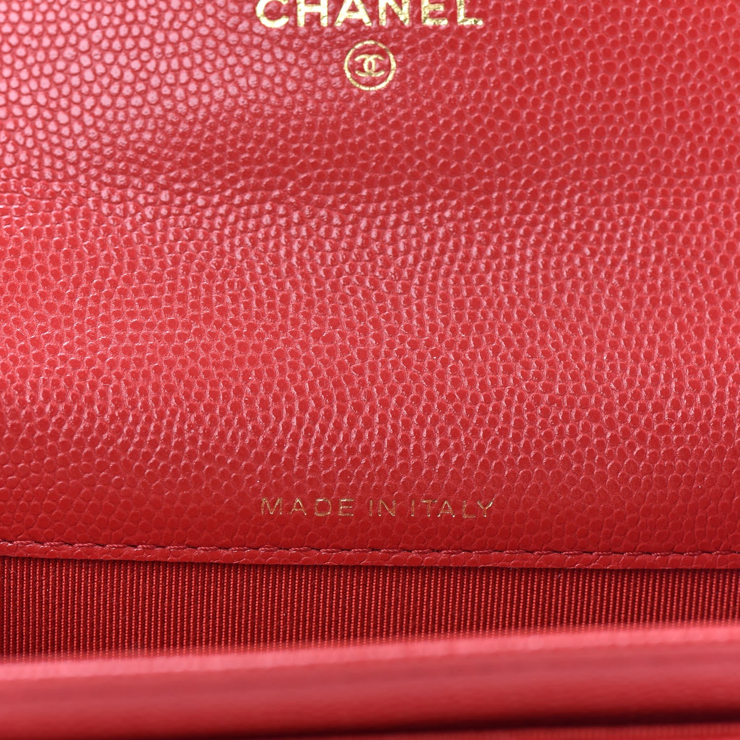 Chanel Caviar Quilted Flap Card Holder Wallet Red 7 of 9