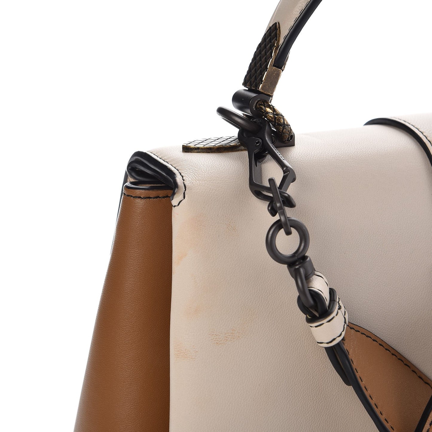 Nappa Small Bicolor Piazza Bag Mink