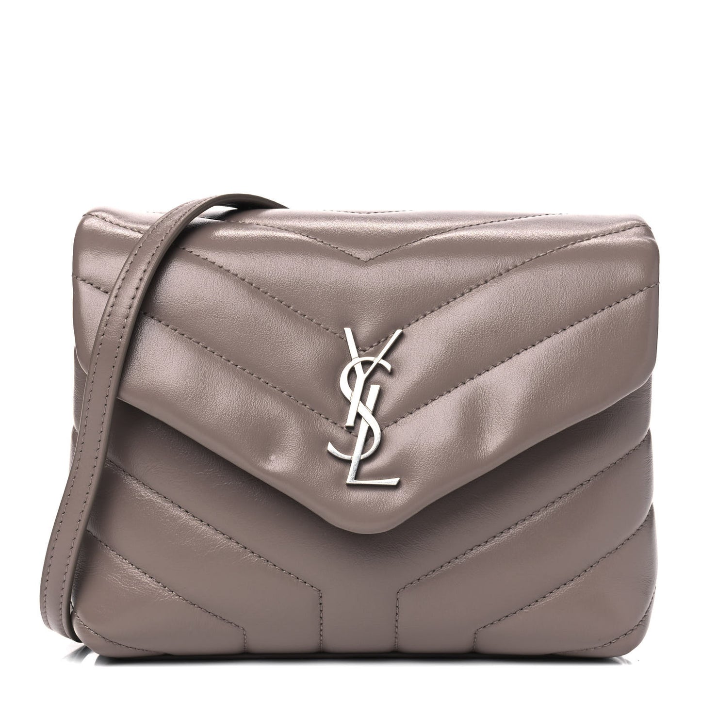Calfskin Y Quilted Monogram Toy Loulou Crossbody Bag Mink