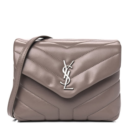 Saint Laurent Calfskin Y Quilted Monogram Toy Loulou Crossbody Bag Mink 1 of 4
