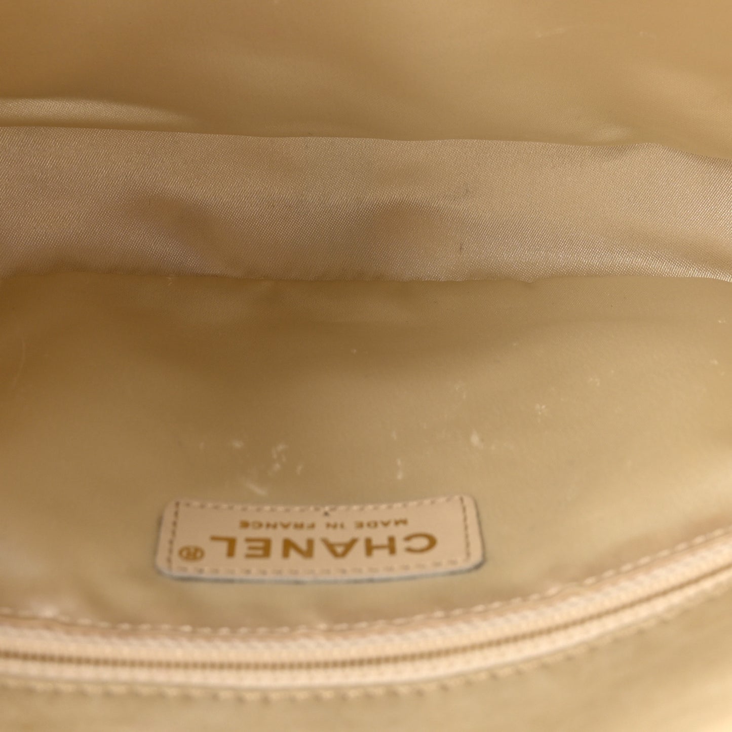 Lambskin Small Lady Braid Flap Light Beige