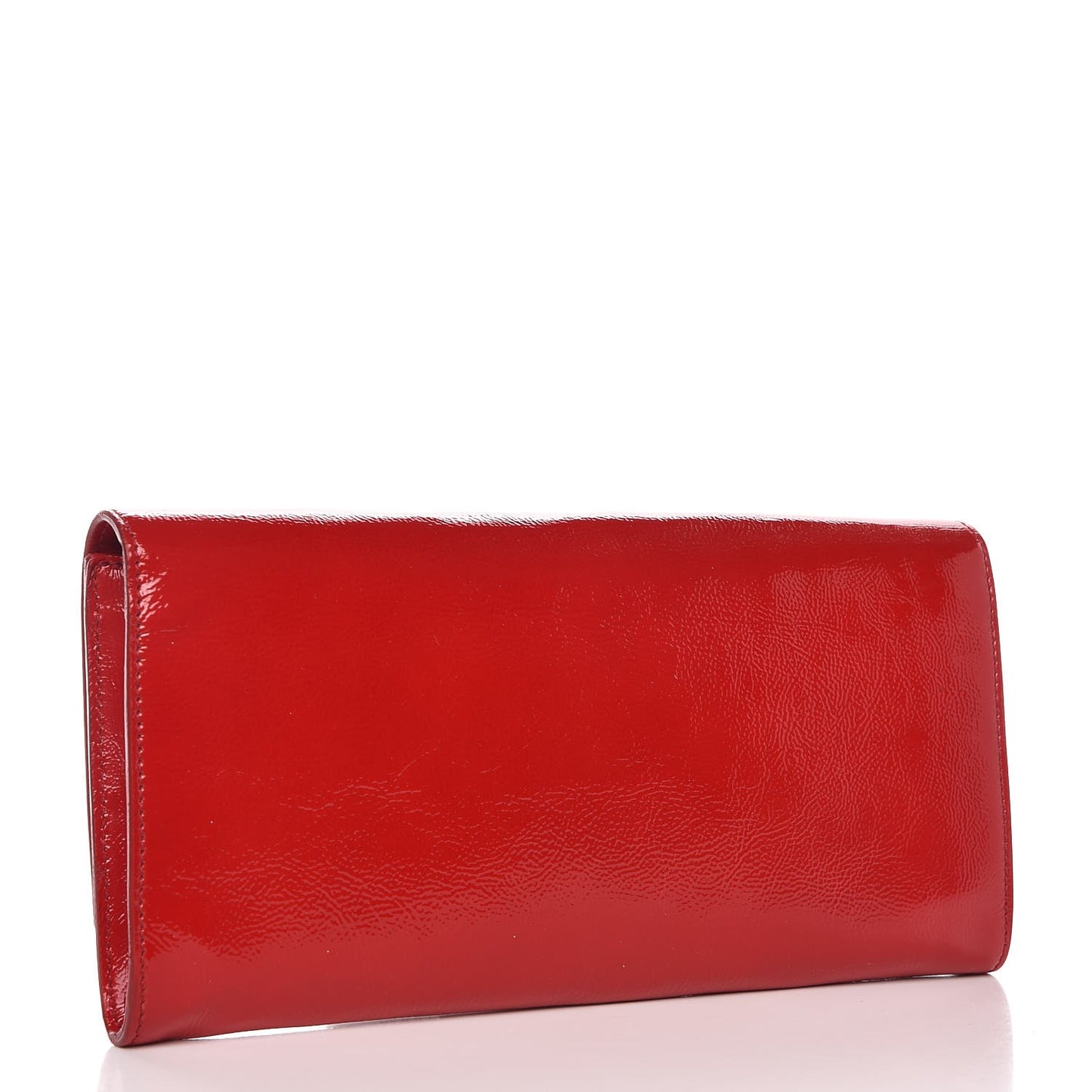 Textured Patent Small Belle De Jour Clutch Red