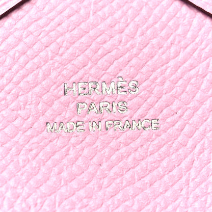 Hermes Epsom Calvi Duo Card Case Mauve Sylvestre 7 of 9