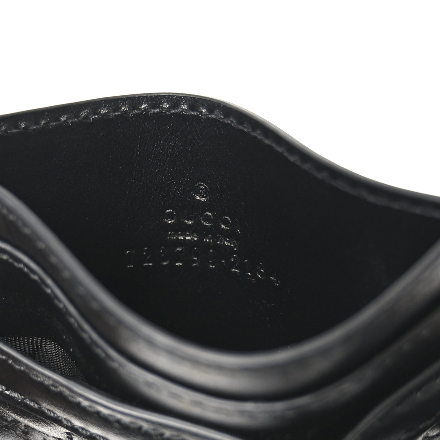 Calfskin GG Matelasse Card Holder  Black