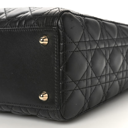 Christian Dior Lambskin Cannage Large Lady Dior Black 8 of 9