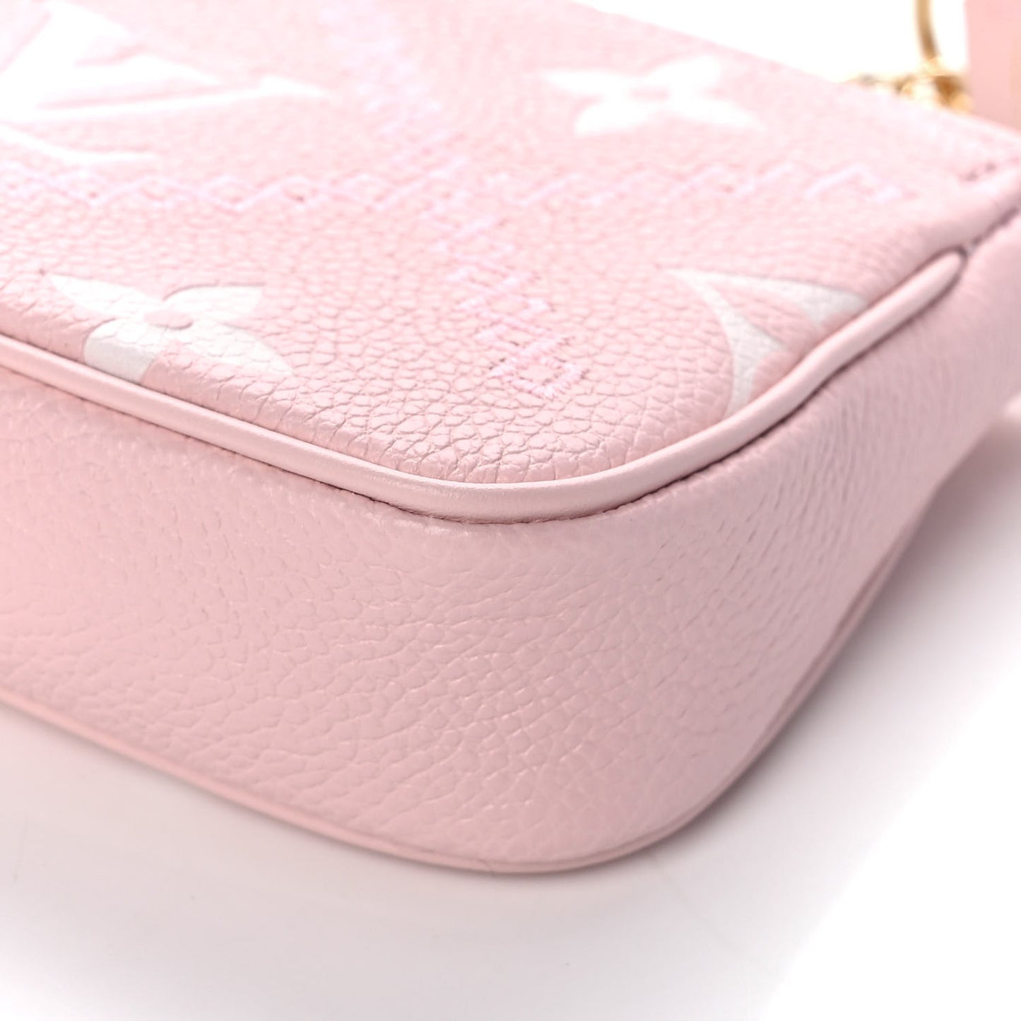 Empreinte Monogram Giant Broderies Mini Pochette Accessories Pink Creme