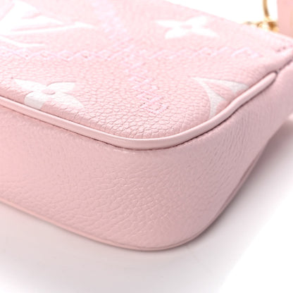 Louis Vuitton Empreinte Monogram Giant Broderies Mini Pochette Accessories Pink Creme 9 of 10