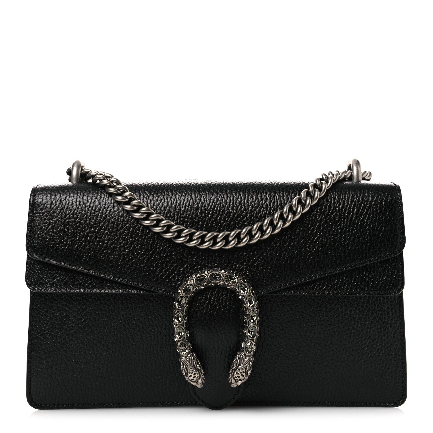 Gucci Pebbled Calfskin Small Dionysus Shoulder Bag Black 1 of 11