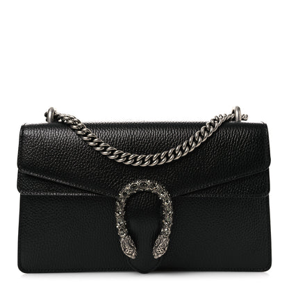 Gucci Pebbled Calfskin Small Dionysus Shoulder Bag Black 1 of 11