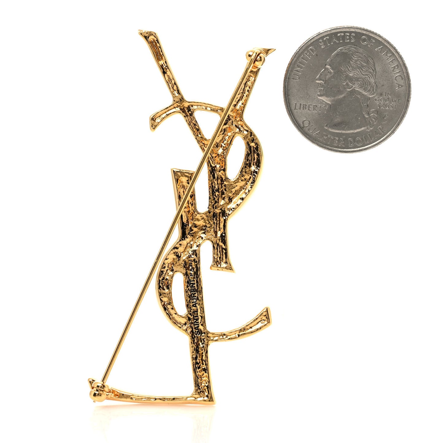 Monogram Crocodile Opyum Brooch Gold