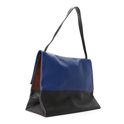 Celine Calfskin Suede All Soft Shoulder Bag Indigo 3 of 9