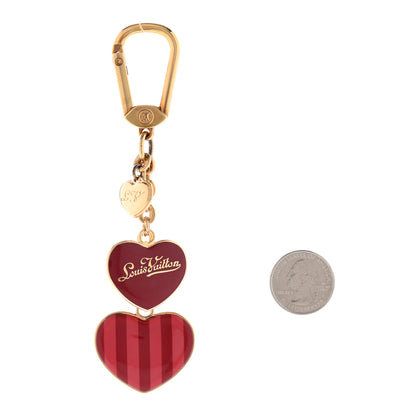 Louis Vuitton Rayures Coeur Bag Charm Key Holder Pomme D'Amour 2 of 6