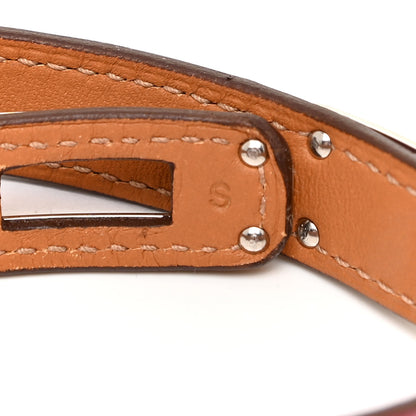 Hermes Shiny Alligator Kelly Double Tour Bracelet S Rose Scheherazade 6 of 8