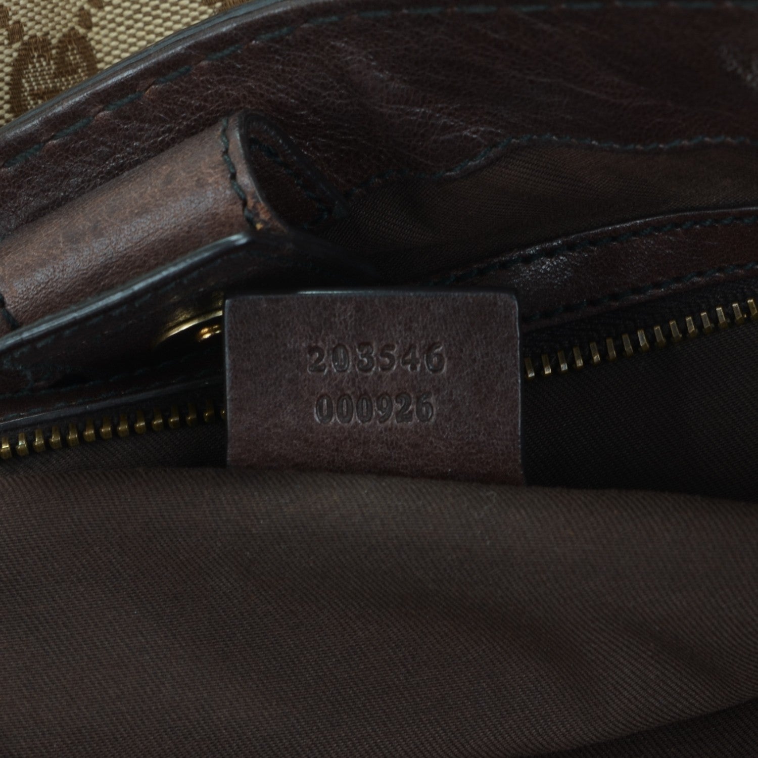 Gucci Monogram Medium Jockey Tote Dark Brown 7 of 7