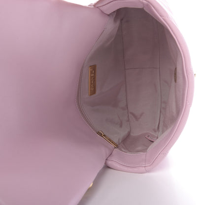 Chanel Lambskin Quilted Medium 19 Flap Light Pink 5 of 9