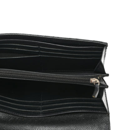 Chanel Caviar Quilted Large Gusset Flap Wallet Black 6 of 9