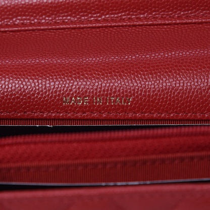 Chanel Caviar Quilted Square Wallet On Chain WOC Red 7 of 10