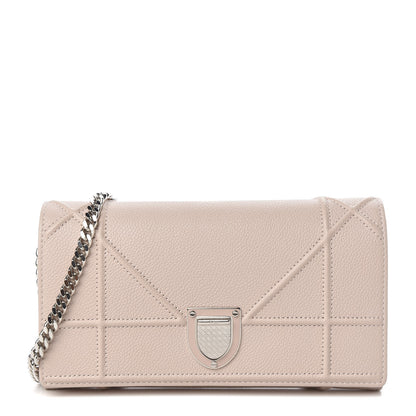 Christian Dior Grained Calfskin Diorama Croisiere Chain Wallet Rose Poudre 1 of 10
