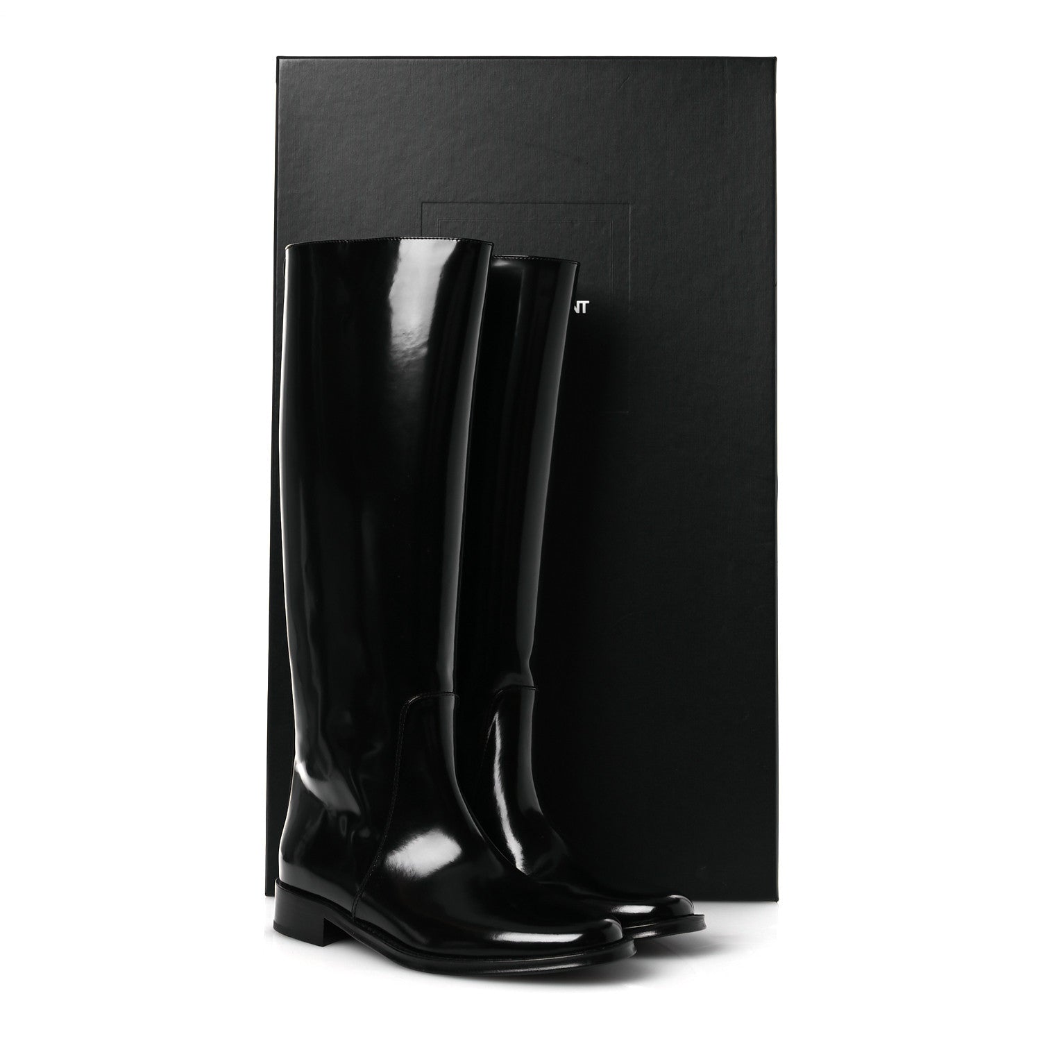 Saint Laurent Vitello Ruinart Hunt 25 Boots 38.5 Black 13 of 13