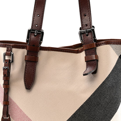 Burberry Canvas Mega Check Print Tote Beige 8 of 13