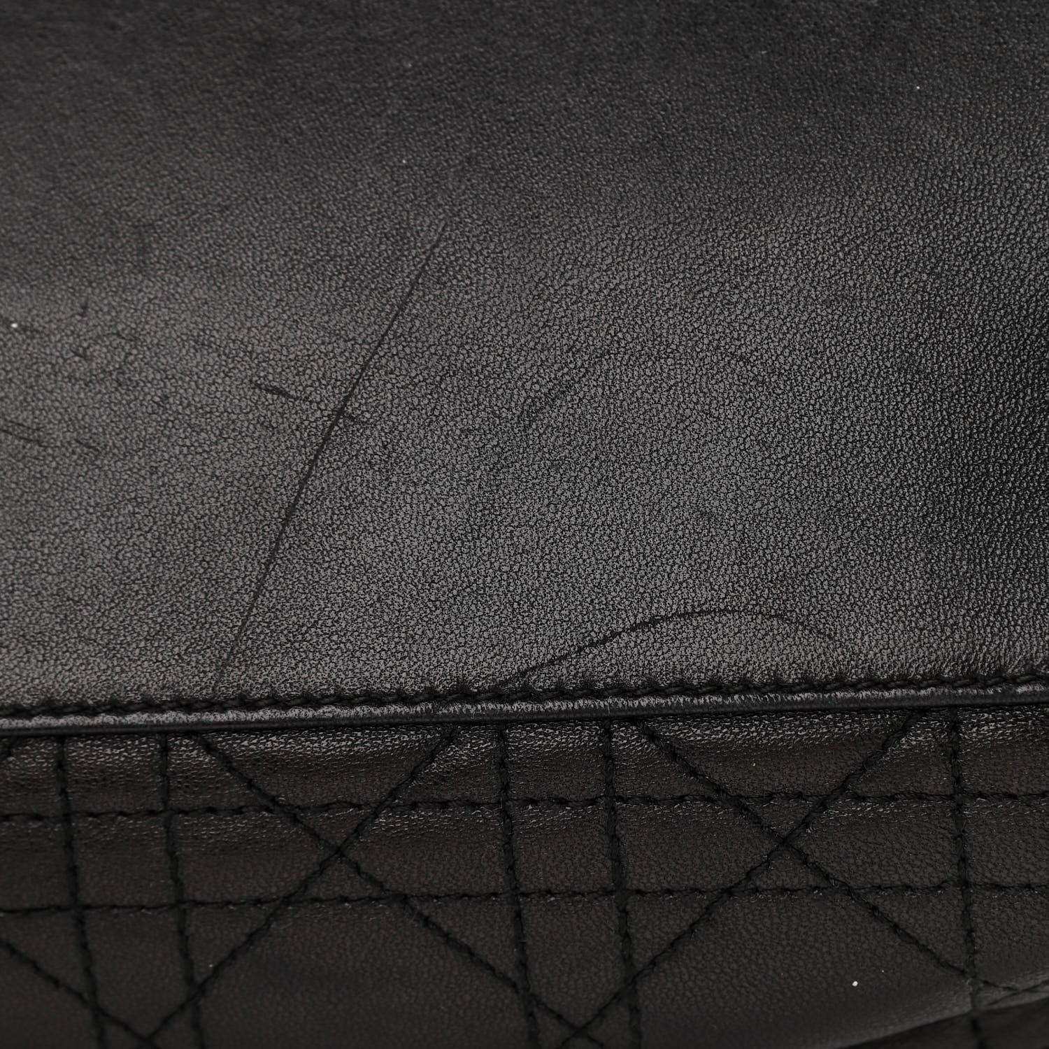 Christian Dior Lambskin Cannage Lady Dior Shoulder Bag Black 14 of 14