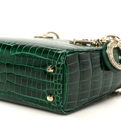 Christian Dior Crocodile Crystal Mini Lady Dior Green 10 of 10