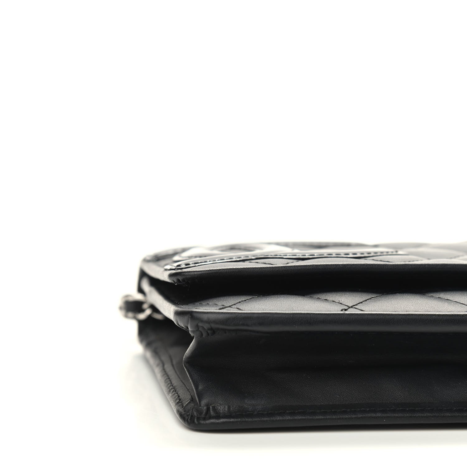 Chanel Calfskin Quilted Cambon Wallet On Chain WOC Black 8 of 10