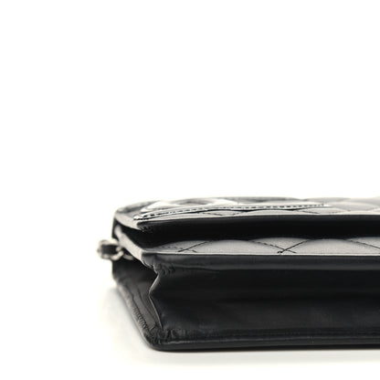 Chanel Calfskin Quilted Cambon Wallet On Chain WOC Black 8 of 10