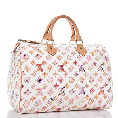 Louis Vuitton Watercolor Aquarelle Speedy 35 White 4 of 23