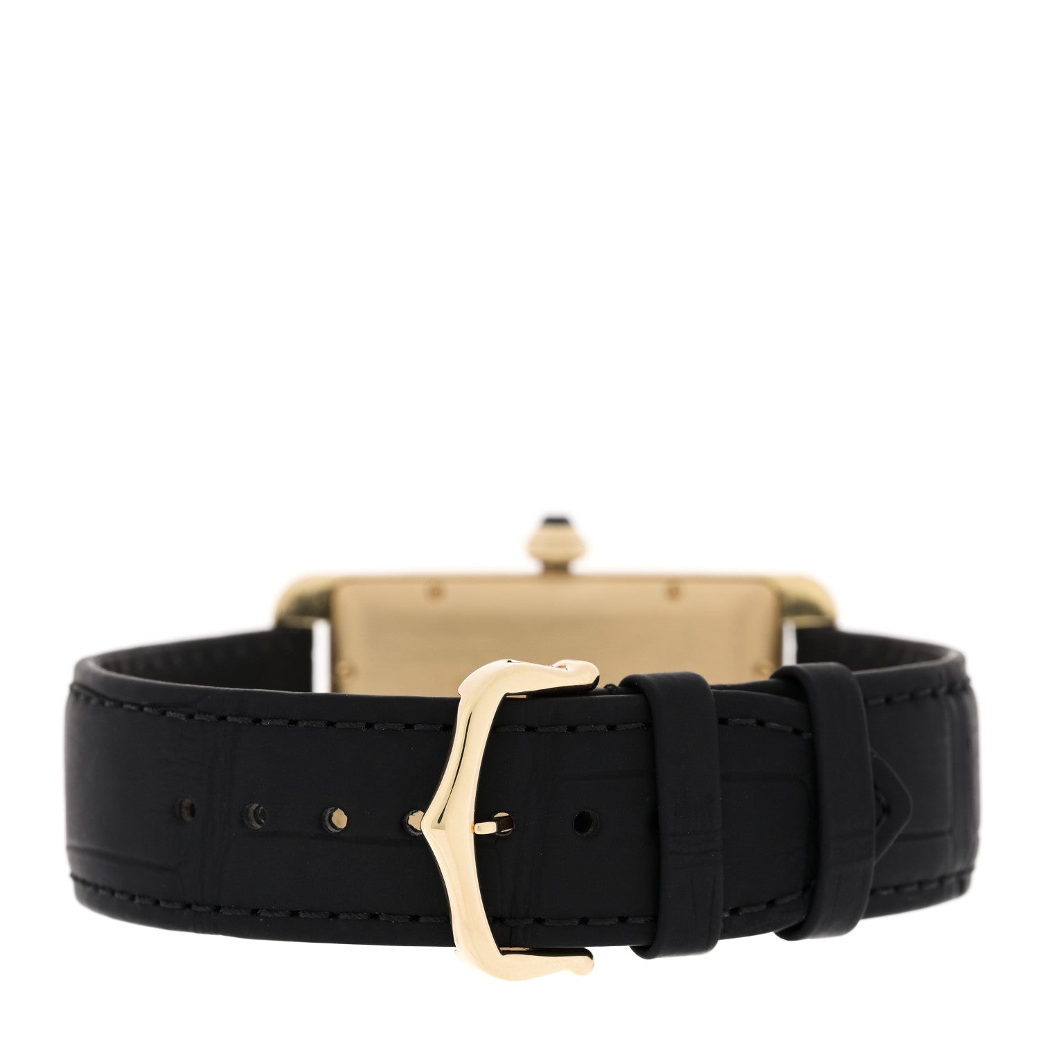 Cartier 18K Yellow Gold Alligator 26mm Tank Americaine Automatic Watch 3 of 4